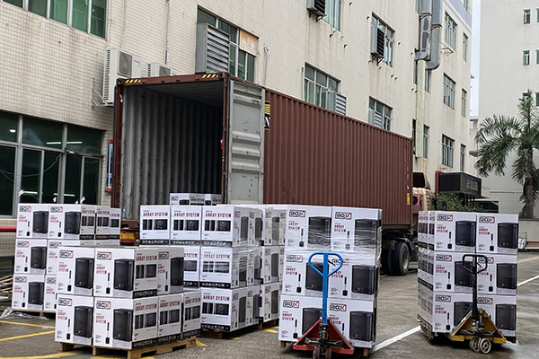 巴西订单成功发货,350套有源线阵音响远销海外