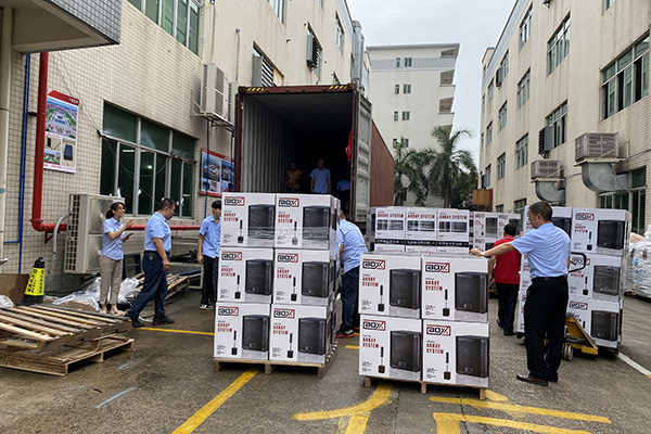 巴西订单成功发货,350套有源线阵音响远销海外