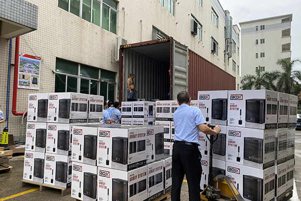 巴西订单成功发货,350套有源线阵音响远销海外