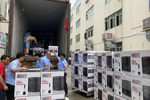 巴西订单成功发货,350套有源线阵音响远销海外